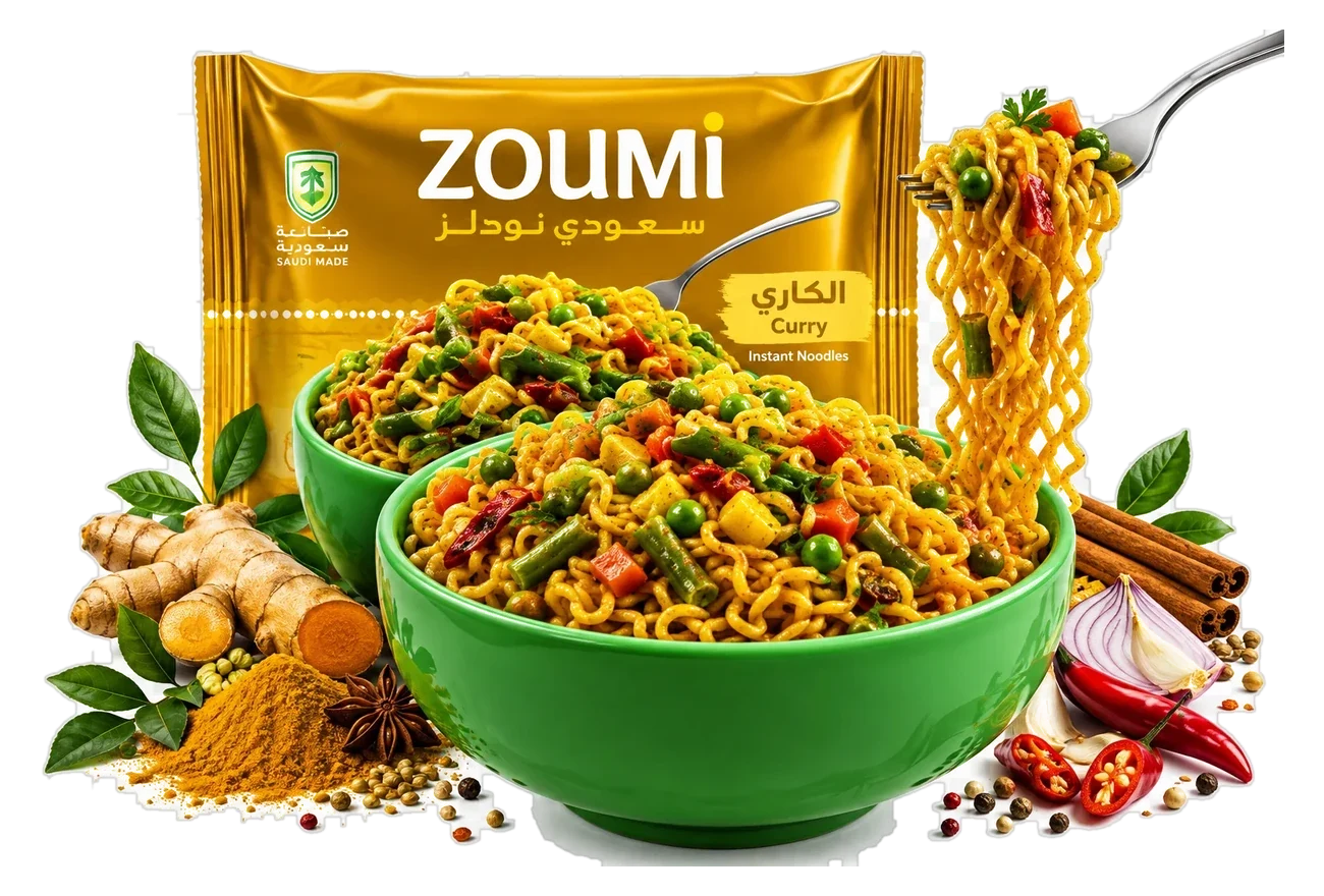 زومي نودلز بنكهة الكاري مع التوابل